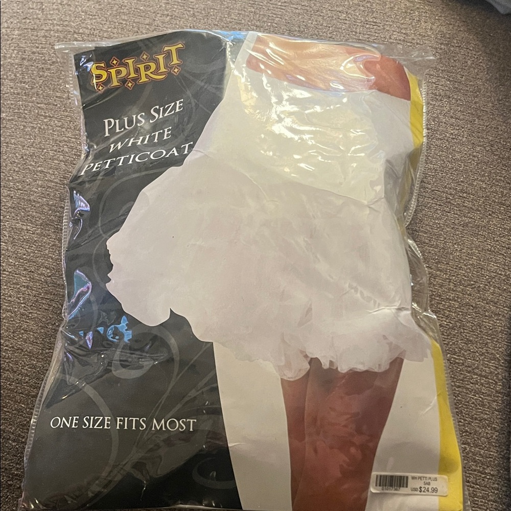 White Plus Size Petticoat